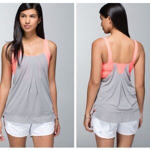 Lululemon Run Times Tank Heathered Medium Grey / Very Light Flare